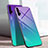 Carcasa Bumper Funda Silicona Espejo Gradiente Arco iris H01 para Huawei Honor 20 Pro Cian