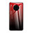 Carcasa Bumper Funda Silicona Espejo Gradiente Arco iris H01 para Huawei Mate 30E Pro 5G Rojo
