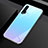 Carcasa Bumper Funda Silicona Espejo Gradiente Arco iris H01 para Huawei Nova 6 5G Azul Cielo