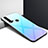Carcasa Bumper Funda Silicona Espejo Gradiente Arco iris H01 para Huawei P20 Lite (2019) Azul Cielo
