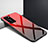 Carcasa Bumper Funda Silicona Espejo Gradiente Arco iris H01 para Huawei P40 Pro Rojo