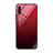 Carcasa Bumper Funda Silicona Espejo Gradiente Arco iris H01 para Samsung Galaxy A70 Rojo