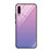 Carcasa Bumper Funda Silicona Espejo Gradiente Arco iris H01 para Samsung Galaxy A70 Rosa