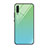 Carcasa Bumper Funda Silicona Espejo Gradiente Arco iris H01 para Samsung Galaxy A70 Verde