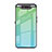 Carcasa Bumper Funda Silicona Espejo Gradiente Arco iris H01 para Samsung Galaxy A80 Verde