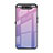 Carcasa Bumper Funda Silicona Espejo Gradiente Arco iris H01 para Samsung Galaxy A90 4G Morado