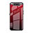 Carcasa Bumper Funda Silicona Espejo Gradiente Arco iris H01 para Samsung Galaxy A90 4G Rojo