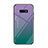 Carcasa Bumper Funda Silicona Espejo Gradiente Arco iris H01 para Samsung Galaxy S10e Morado