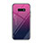 Carcasa Bumper Funda Silicona Espejo Gradiente Arco iris H01 para Samsung Galaxy S10e Rosa Roja