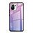 Carcasa Bumper Funda Silicona Espejo Gradiente Arco iris H01 para Xiaomi Mi 11 5G Morado