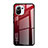 Carcasa Bumper Funda Silicona Espejo Gradiente Arco iris H01 para Xiaomi Mi 11 5G Rojo