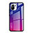Carcasa Bumper Funda Silicona Espejo Gradiente Arco iris H01 para Xiaomi Mi 11 5G Rosa Roja