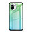 Carcasa Bumper Funda Silicona Espejo Gradiente Arco iris H01 para Xiaomi Mi 11 5G Verde