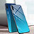 Carcasa Bumper Funda Silicona Espejo Gradiente Arco iris H01 para Xiaomi Mi A3 Azul
