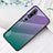 Carcasa Bumper Funda Silicona Espejo Gradiente Arco iris H01 para Xiaomi Mi Note 10 Verde