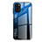 Carcasa Bumper Funda Silicona Espejo Gradiente Arco iris H01 para Xiaomi Poco M3 Azul