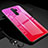 Carcasa Bumper Funda Silicona Espejo Gradiente Arco iris H01 para Xiaomi Redmi Note 8 Pro Rosa Roja
