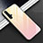 Carcasa Bumper Funda Silicona Espejo Gradiente Arco iris H02 para Huawei Nova 5 Rosa