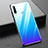 Carcasa Bumper Funda Silicona Espejo Gradiente Arco iris H02 para Huawei P Smart+ Plus (2019) Azul Cielo