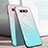 Carcasa Bumper Funda Silicona Espejo Gradiente Arco iris H02 para Samsung Galaxy S10e Cian
