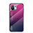 Carcasa Bumper Funda Silicona Espejo Gradiente Arco iris H02 para Xiaomi Mi 11 Lite 4G Rosa Roja