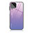 Carcasa Bumper Funda Silicona Espejo Gradiente Arco iris JD1 para Samsung Galaxy M53 5G Purpura Claro