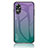 Carcasa Bumper Funda Silicona Espejo Gradiente Arco iris LS1 para Oppo A17 Multicolor