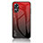 Carcasa Bumper Funda Silicona Espejo Gradiente Arco iris LS1 para Oppo A17 Rojo