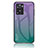 Carcasa Bumper Funda Silicona Espejo Gradiente Arco iris LS1 para Oppo A57 4G Multicolor