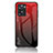 Carcasa Bumper Funda Silicona Espejo Gradiente Arco iris LS1 para Oppo A57 4G Rojo