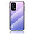 Carcasa Bumper Funda Silicona Espejo Gradiente Arco iris LS1 para Oppo A95 4G Purpura Claro