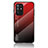 Carcasa Bumper Funda Silicona Espejo Gradiente Arco iris LS1 para Oppo F19 Pro+ Plus 5G Rojo