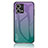 Carcasa Bumper Funda Silicona Espejo Gradiente Arco iris LS1 para Oppo Reno8 4G Multicolor