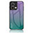 Carcasa Bumper Funda Silicona Espejo Gradiente Arco iris LS1 para Oppo Reno8 5G Multicolor