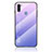 Carcasa Bumper Funda Silicona Espejo Gradiente Arco iris LS1 para Samsung Galaxy A11 Purpura Claro
