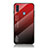 Carcasa Bumper Funda Silicona Espejo Gradiente Arco iris LS1 para Samsung Galaxy A11 Rojo