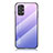 Carcasa Bumper Funda Silicona Espejo Gradiente Arco iris LS1 para Samsung Galaxy A23 5G Purpura Claro