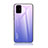 Carcasa Bumper Funda Silicona Espejo Gradiente Arco iris LS1 para Samsung Galaxy A51 4G Purpura Claro