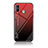 Carcasa Bumper Funda Silicona Espejo Gradiente Arco iris LS1 para Samsung Galaxy A60 Rojo