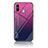 Carcasa Bumper Funda Silicona Espejo Gradiente Arco iris LS1 para Samsung Galaxy A60 Rosa Roja