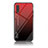 Carcasa Bumper Funda Silicona Espejo Gradiente Arco iris LS1 para Samsung Galaxy A70 Rojo