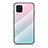 Carcasa Bumper Funda Silicona Espejo Gradiente Arco iris LS1 para Samsung Galaxy A81 Cian