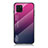 Carcasa Bumper Funda Silicona Espejo Gradiente Arco iris LS1 para Samsung Galaxy A81 Rosa Roja