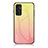 Carcasa Bumper Funda Silicona Espejo Gradiente Arco iris LS1 para Samsung Galaxy F13 4G Amarillo