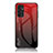 Carcasa Bumper Funda Silicona Espejo Gradiente Arco iris LS1 para Samsung Galaxy F13 4G Rojo