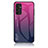 Carcasa Bumper Funda Silicona Espejo Gradiente Arco iris LS1 para Samsung Galaxy F13 4G Rosa Roja