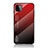 Carcasa Bumper Funda Silicona Espejo Gradiente Arco iris LS1 para Samsung Galaxy F42 5G Rojo