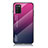 Carcasa Bumper Funda Silicona Espejo Gradiente Arco iris LS1 para Samsung Galaxy M02s Rosa Roja