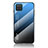 Carcasa Bumper Funda Silicona Espejo Gradiente Arco iris LS1 para Samsung Galaxy M12 Azul