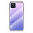 Carcasa Bumper Funda Silicona Espejo Gradiente Arco iris LS1 para Samsung Galaxy M12 Purpura Claro